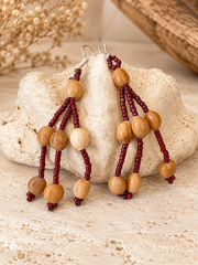 Ceremonial Earing Brown and Red Seed