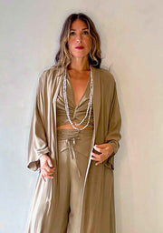 Seed Necklace 2-Layer Grey