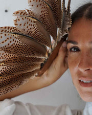 Feather Smudging Fan Leather