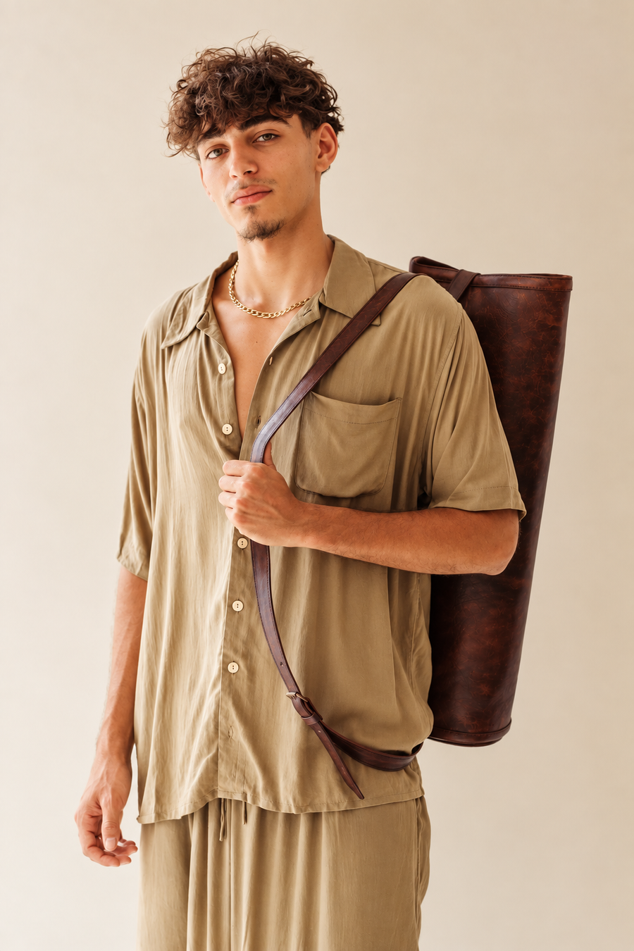 Leather Yoga Bag