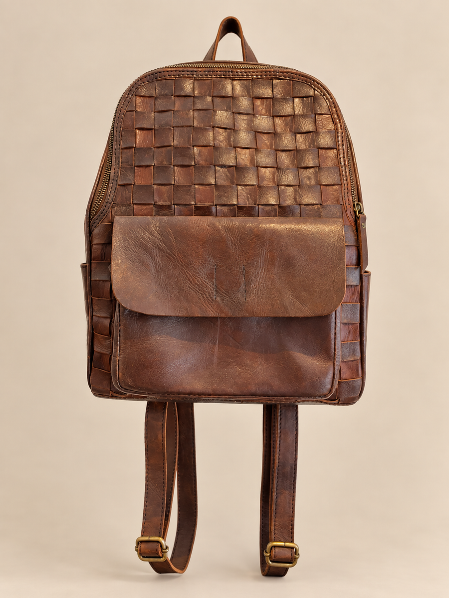 Bag Pack Leather Dark Brown