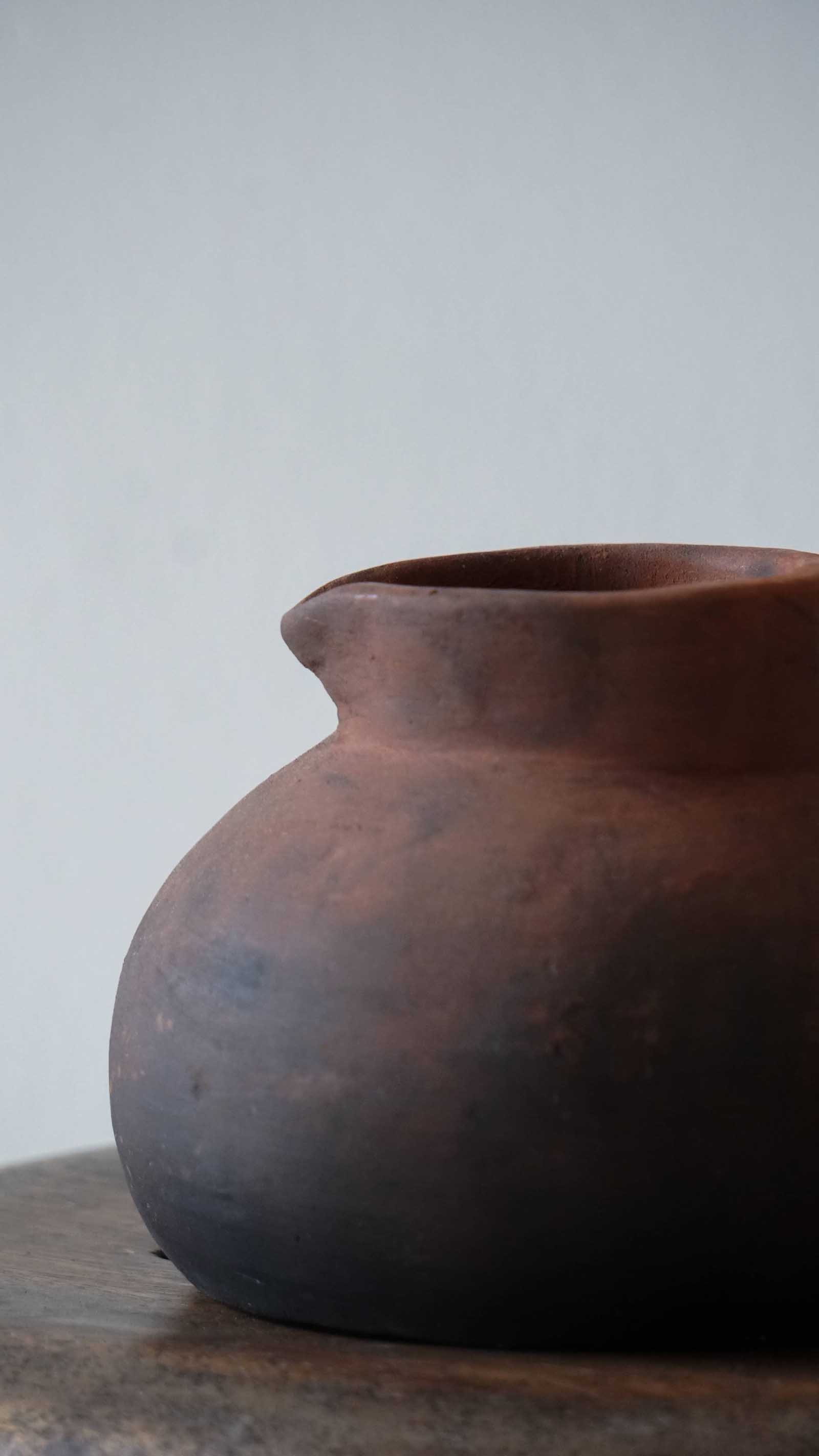 Lombok Terracotta clay pot Cup & Saucer, handcrafted for traditional cacao