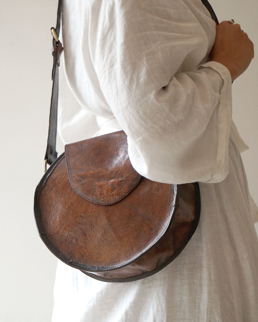 Leather Round Bag