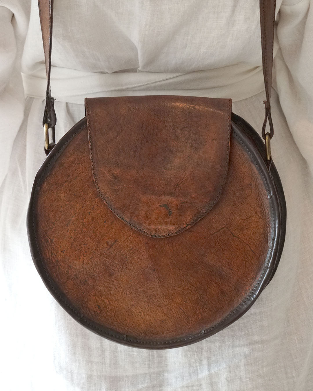 Leather Round Bag