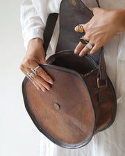 Leather Round Bag