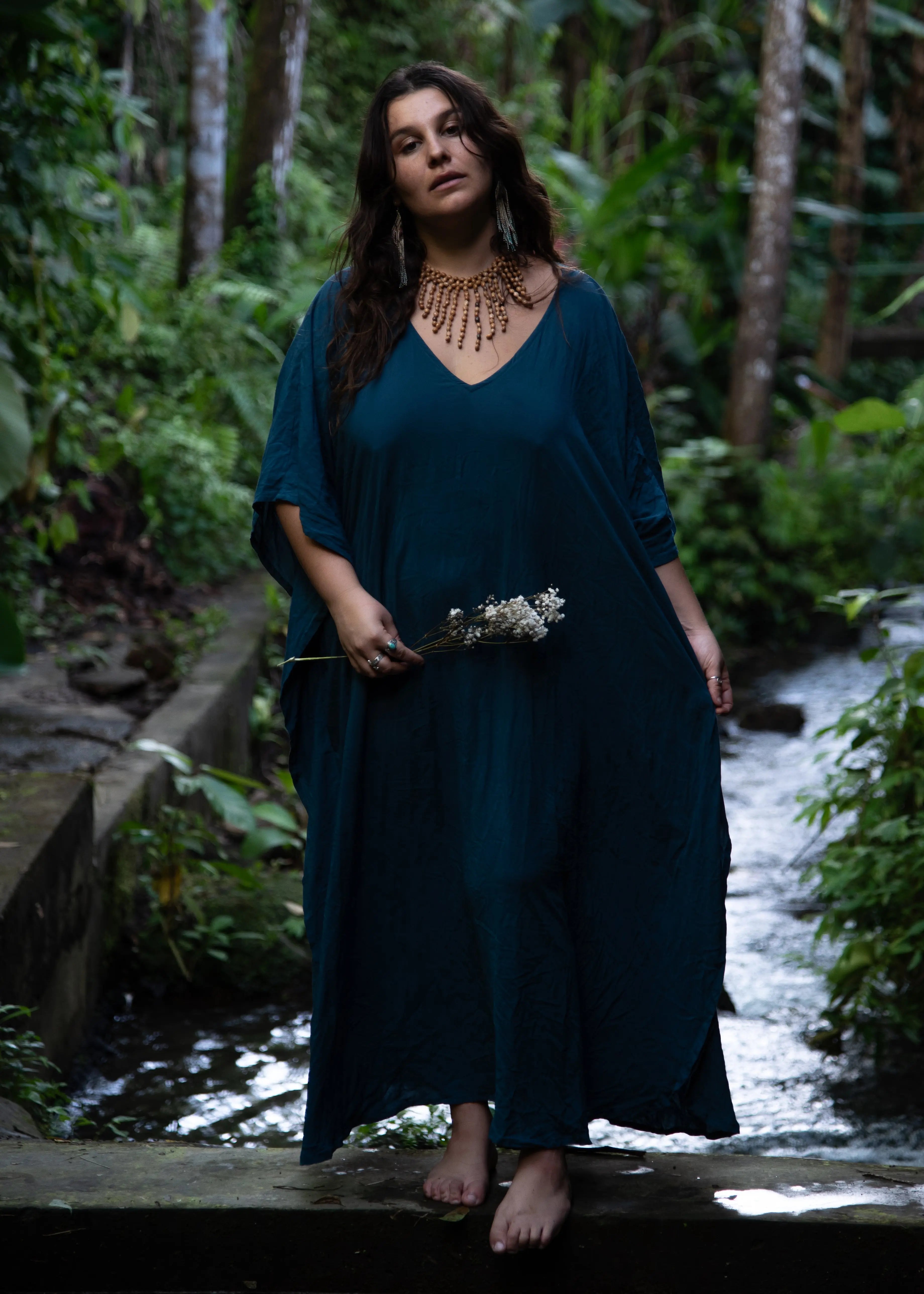 Khnum Kaftan Organic Blue Samadhi Collection khnum-kaftan-organic-blue