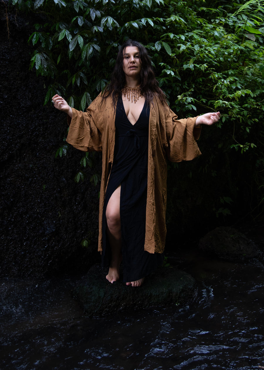 Taweret Short Kimono Rust