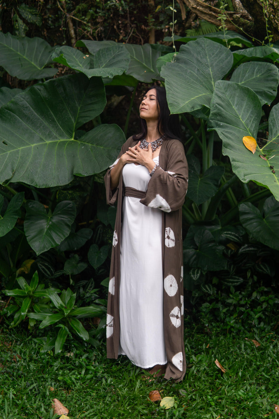 Tefnut Kimono Plant Dye Organic Green